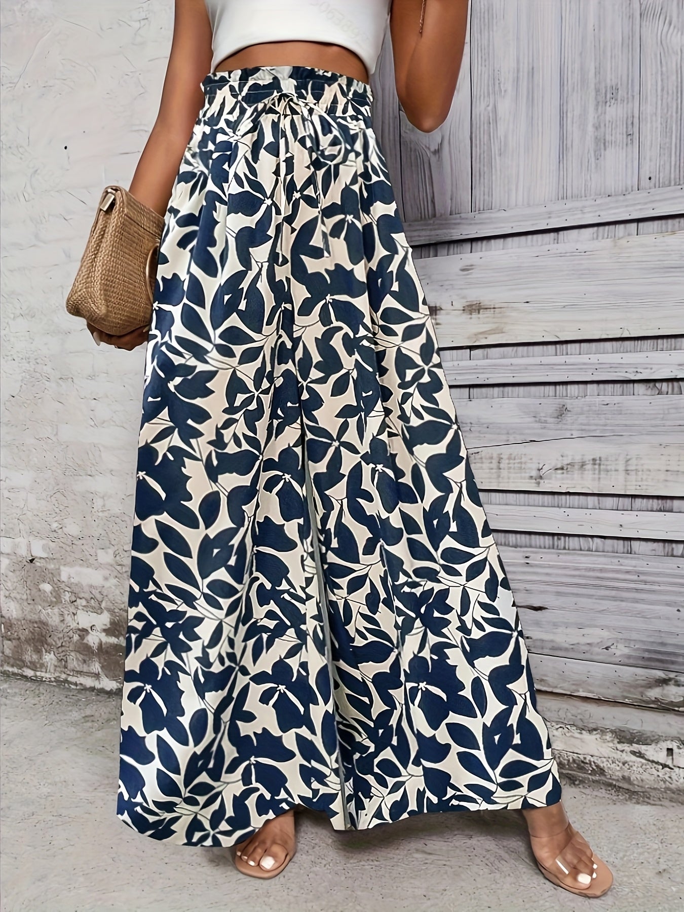 BOHO – Weitbein-Hose mit Blumenprint