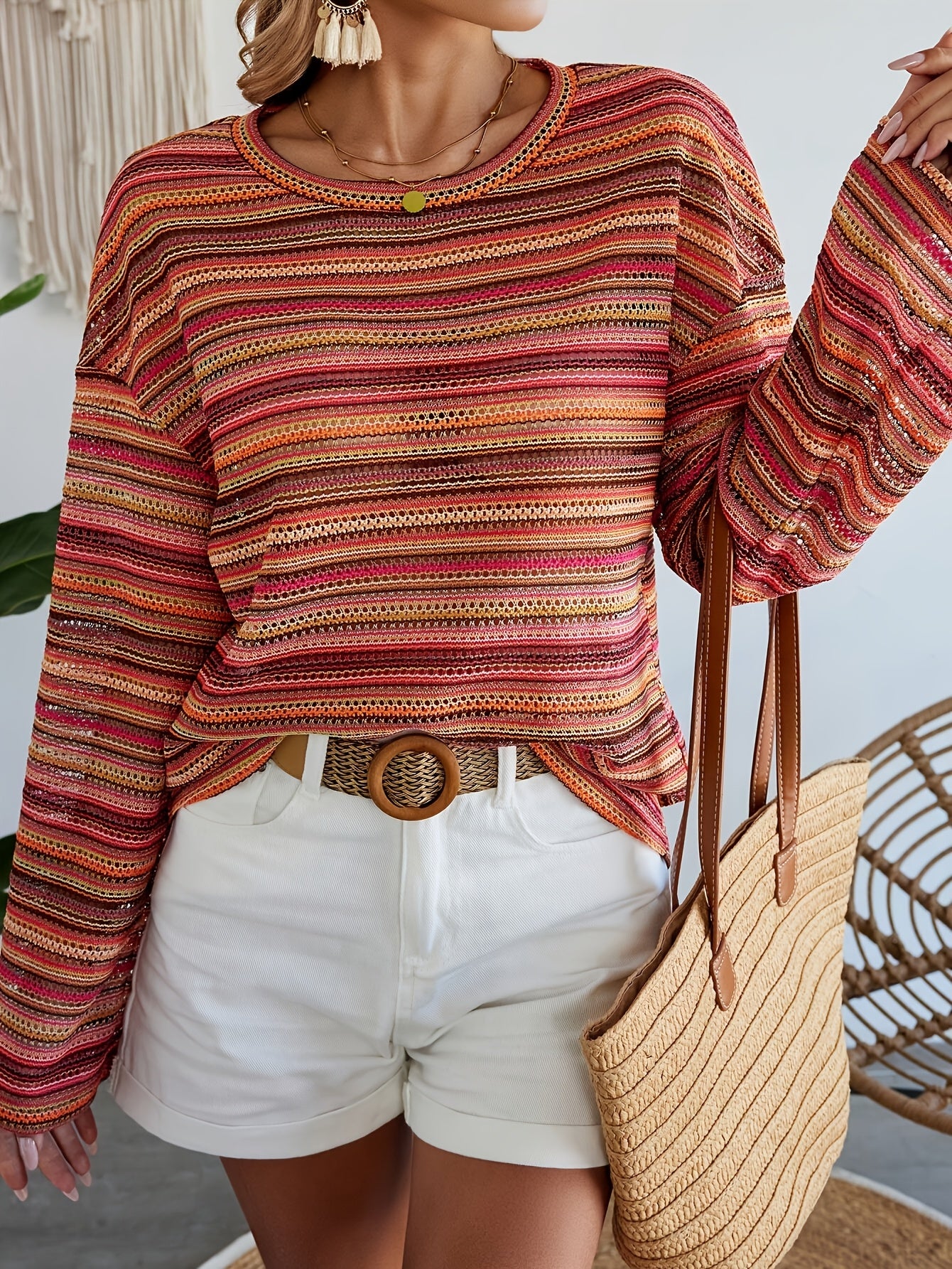 LOVA – Elegantes Langarm Streifenshirt