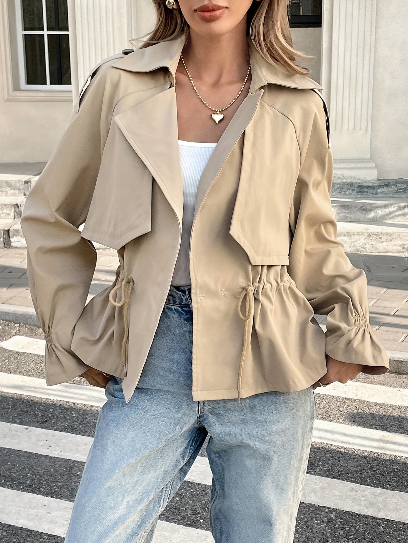 SOFTY – Damen Trenchcoat mit Taillenzug