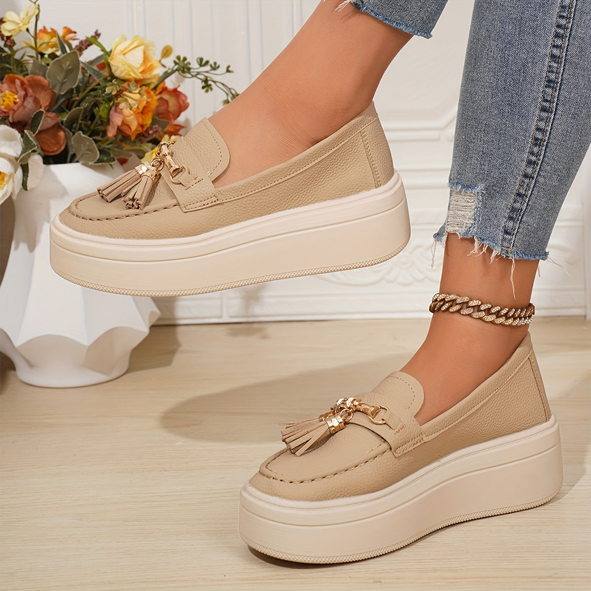 BOWLY – Slip-On Loafers mit Schleifendetail