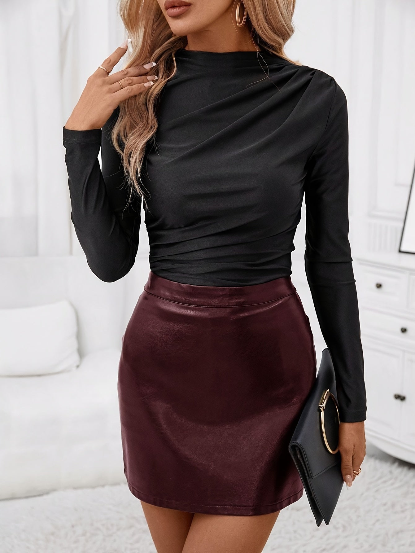 RUCHA – Elegantes Slim-Fit Shirt mit Raffung