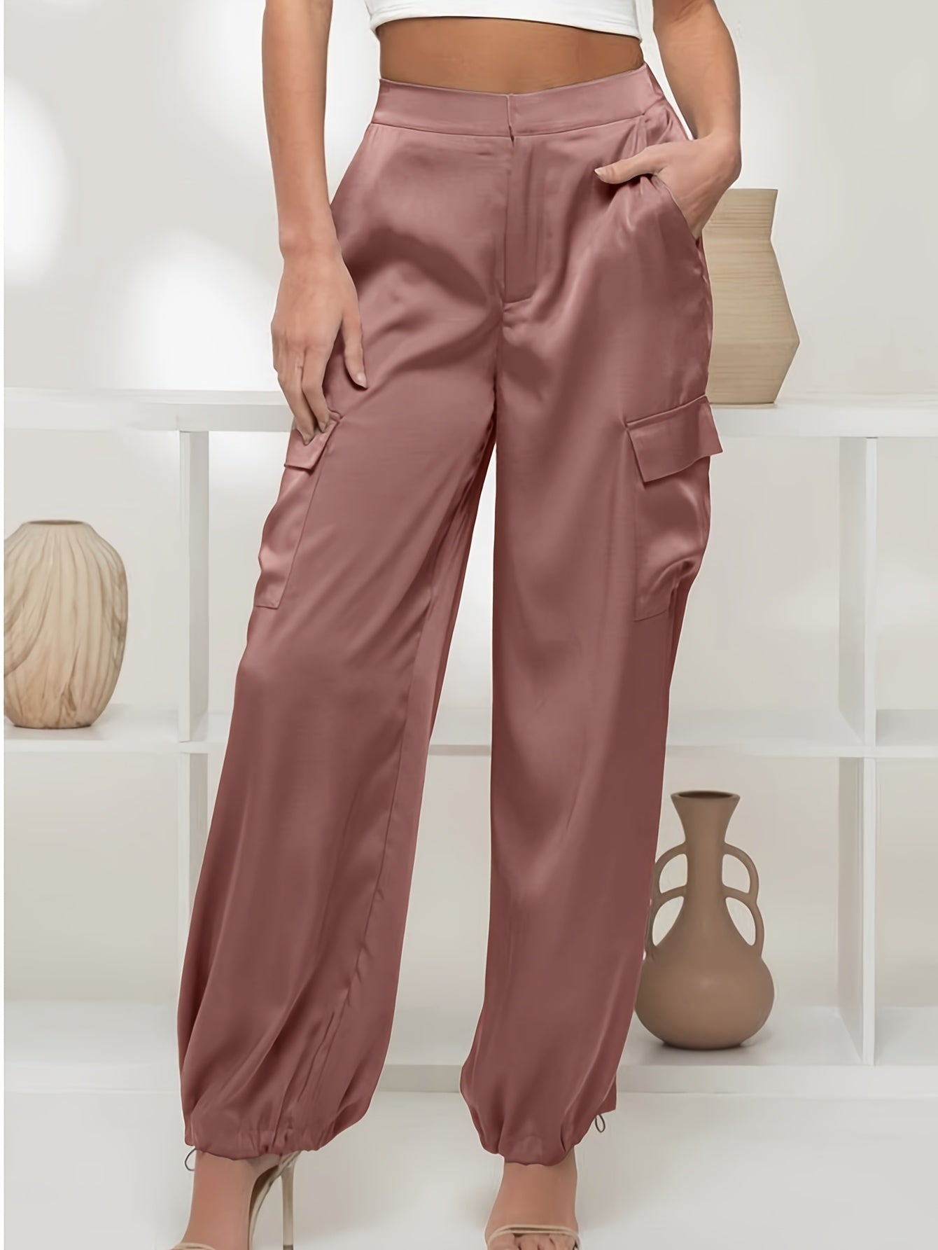CARGA – Cargohose mit hohem Bund & weitem Bein