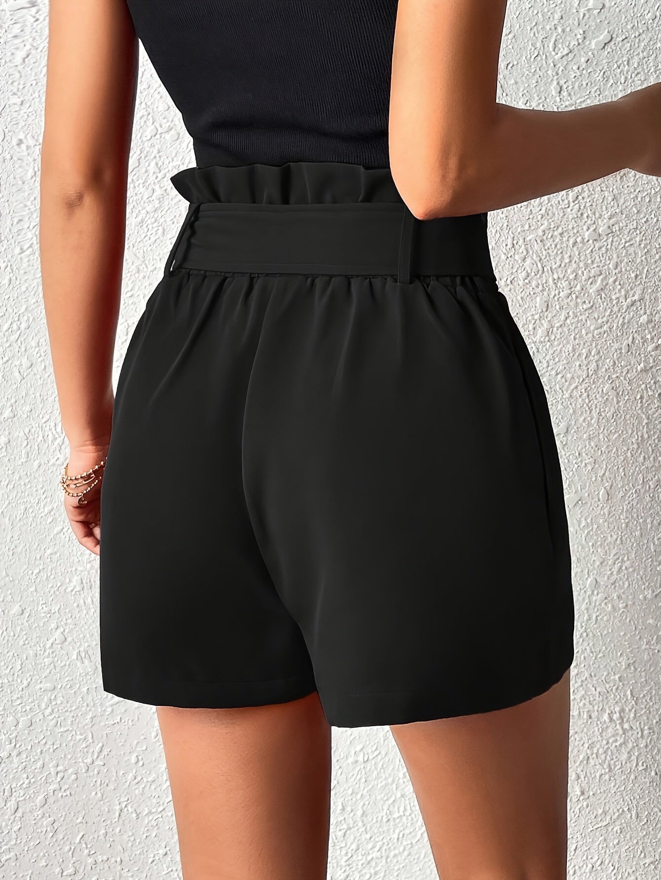ANCE – Damen High-Waist Falten-Shorts
