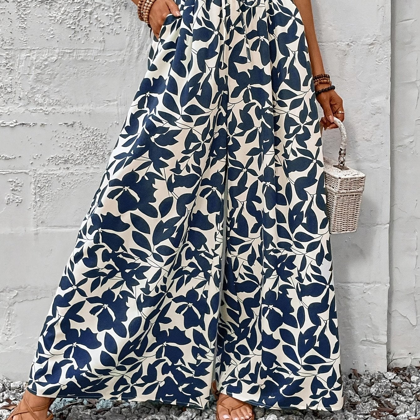 BOHO – Weitbein-Hose mit Blumenprint