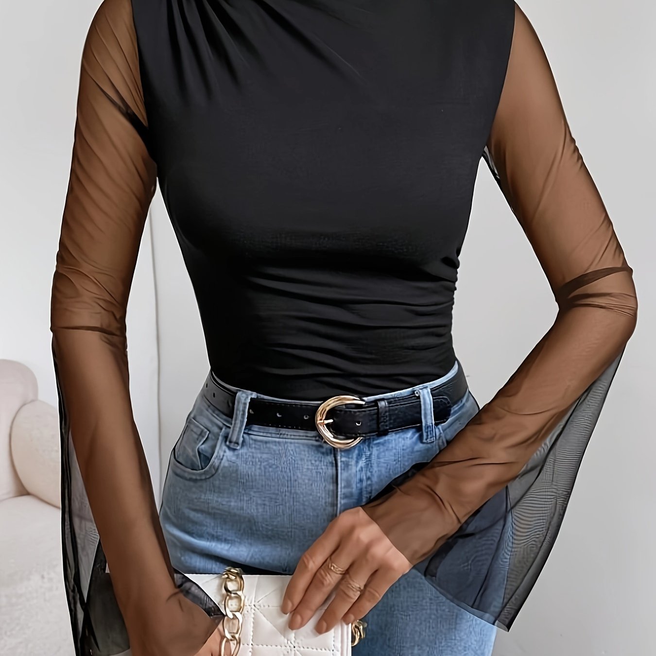 FLARE – Eleganter Crew Neck Bodysuit