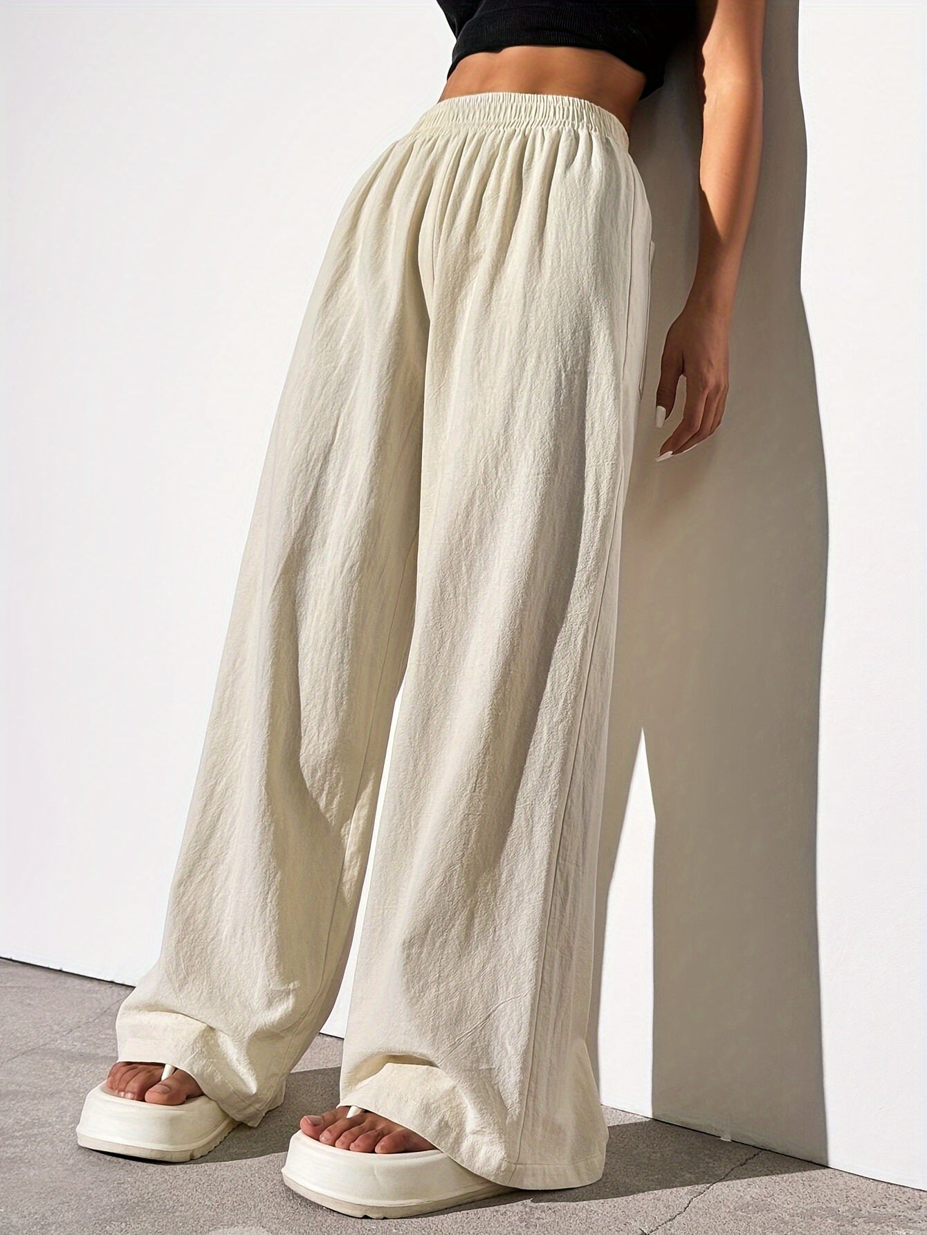 EZRA – Gerade-Hose mit Gummibund & Taschen