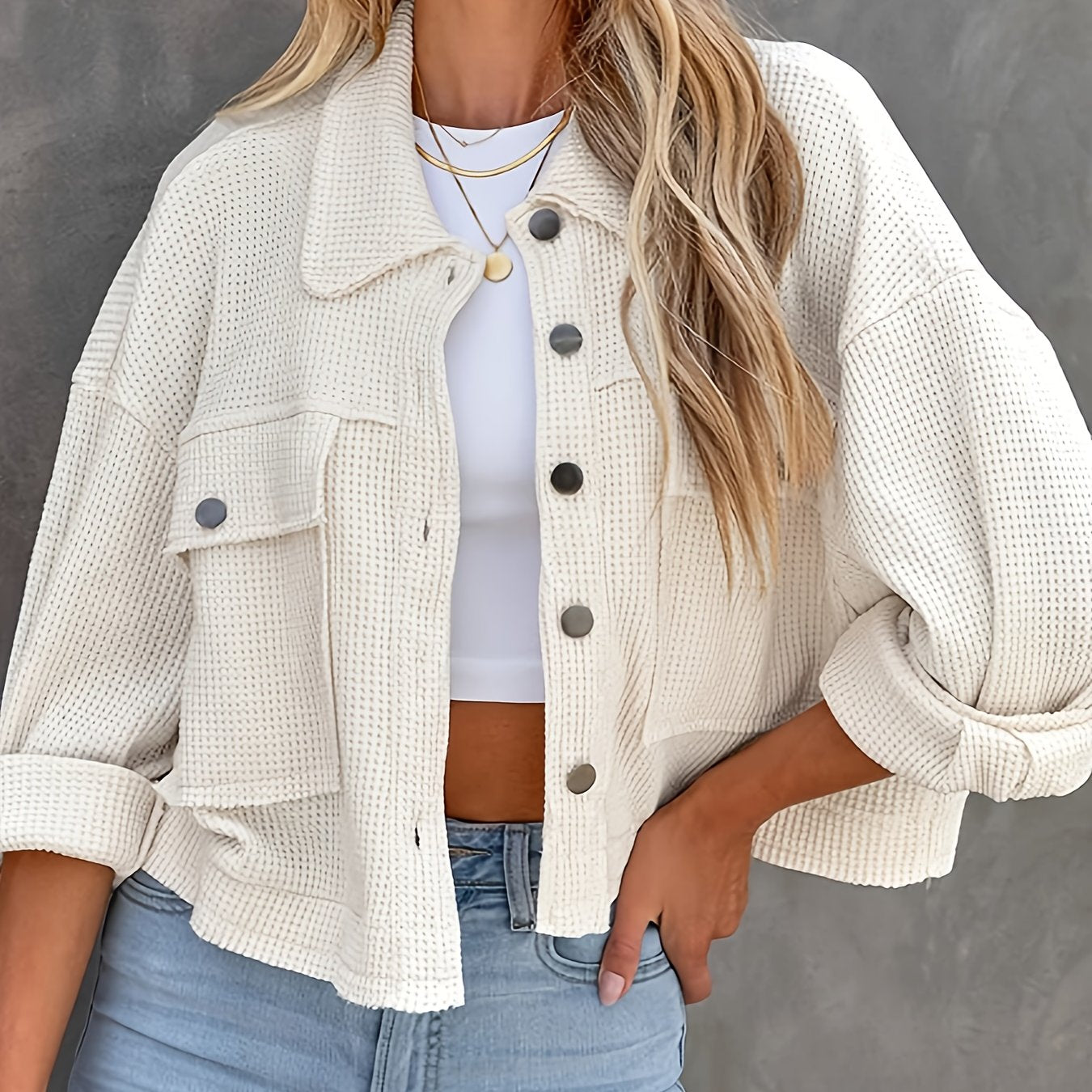OZY – Damen Cord-Jacke mit Reverskragen