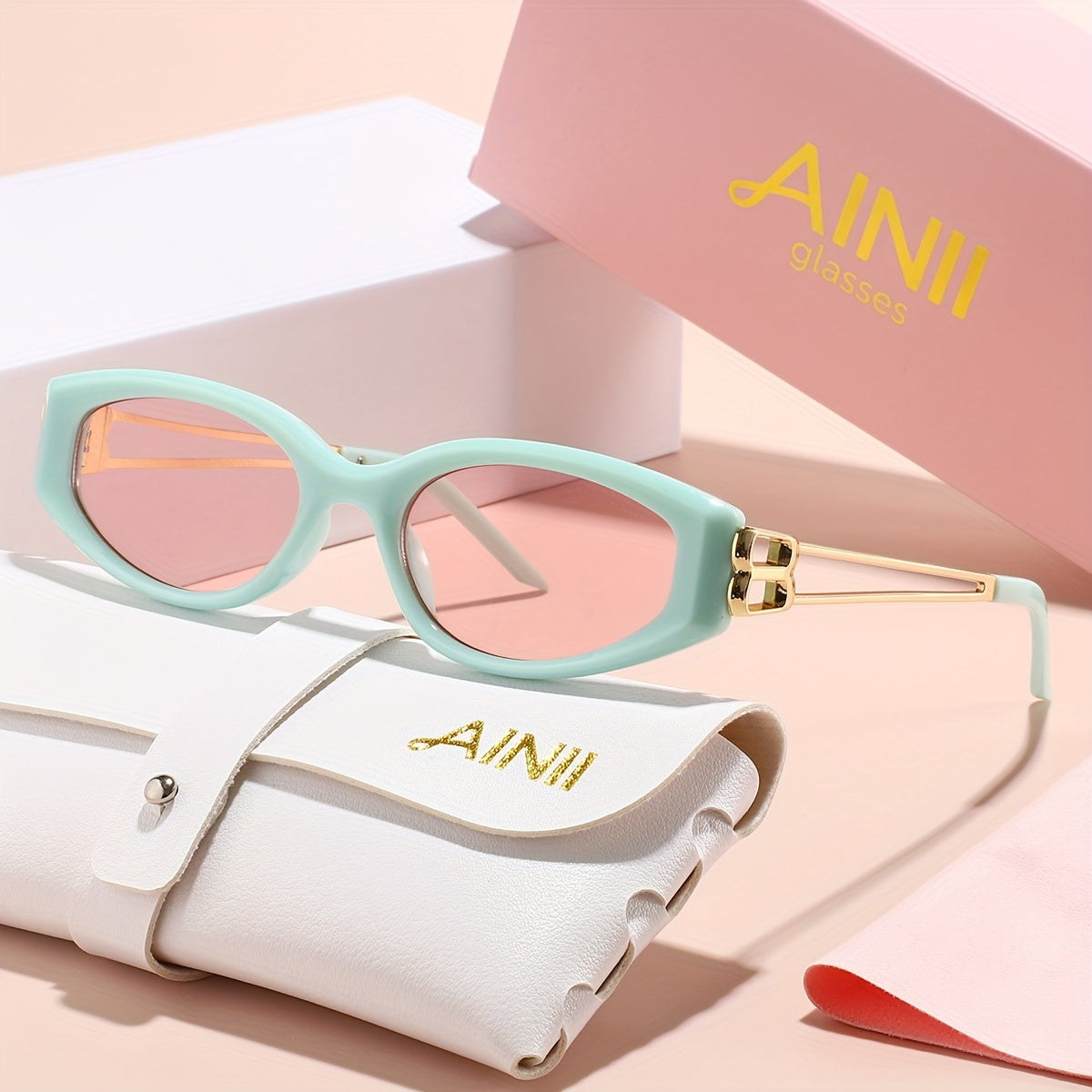 AINII - Retro Damenbrille in Diamantform