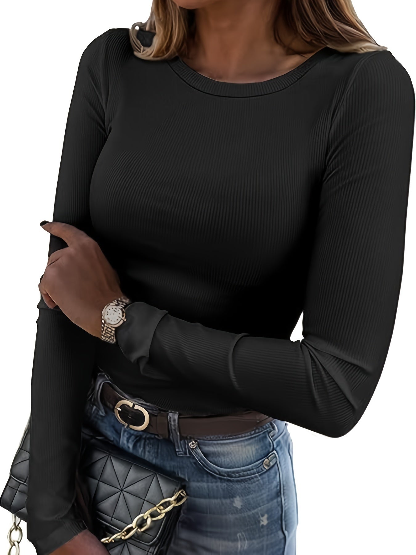 KITY – Langarmshirt Gerippt