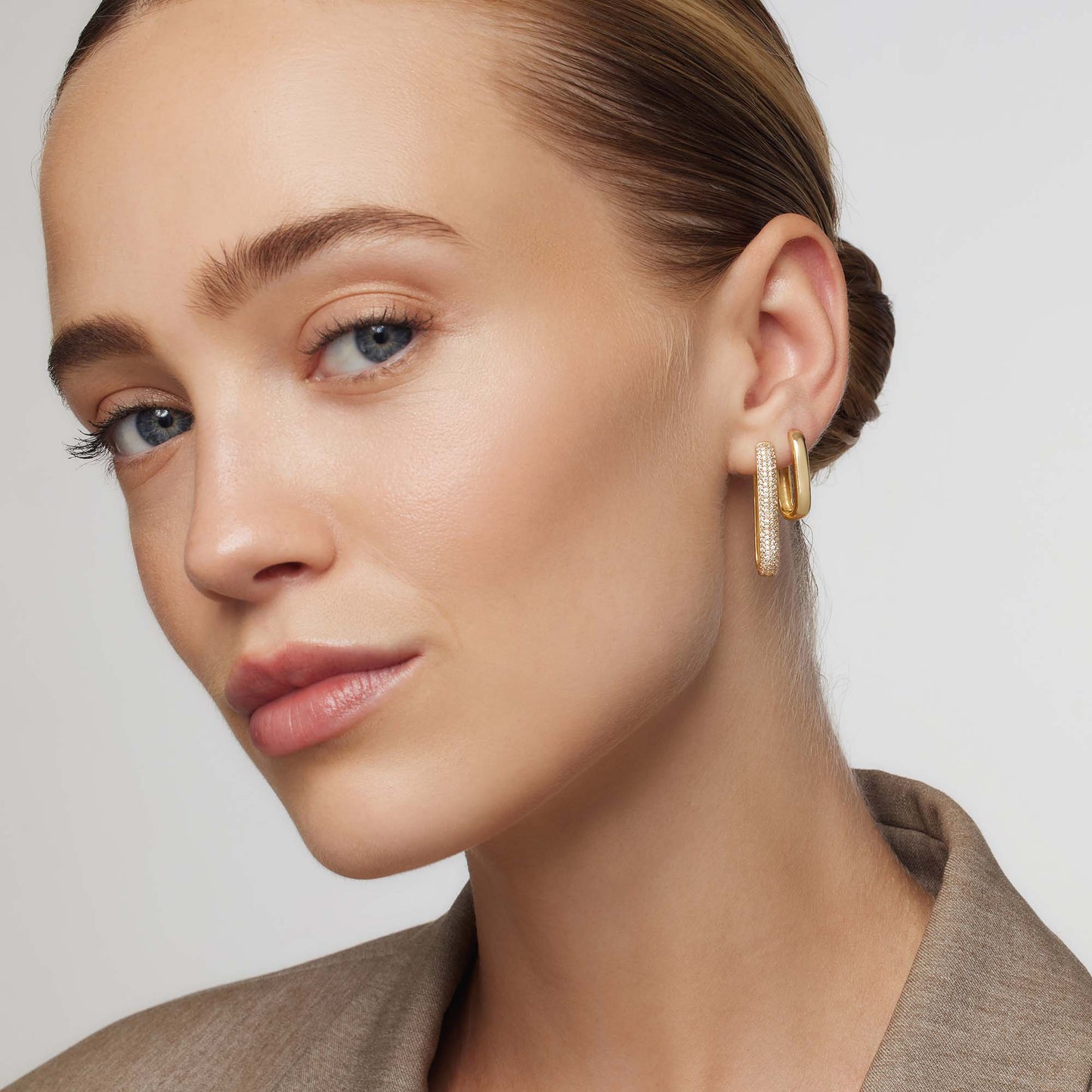 Pavé Hoops Ohrringe | Gold 16k
