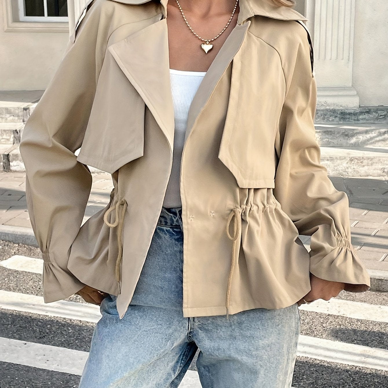 SOFTY – Damen Trenchcoat mit Taillenzug