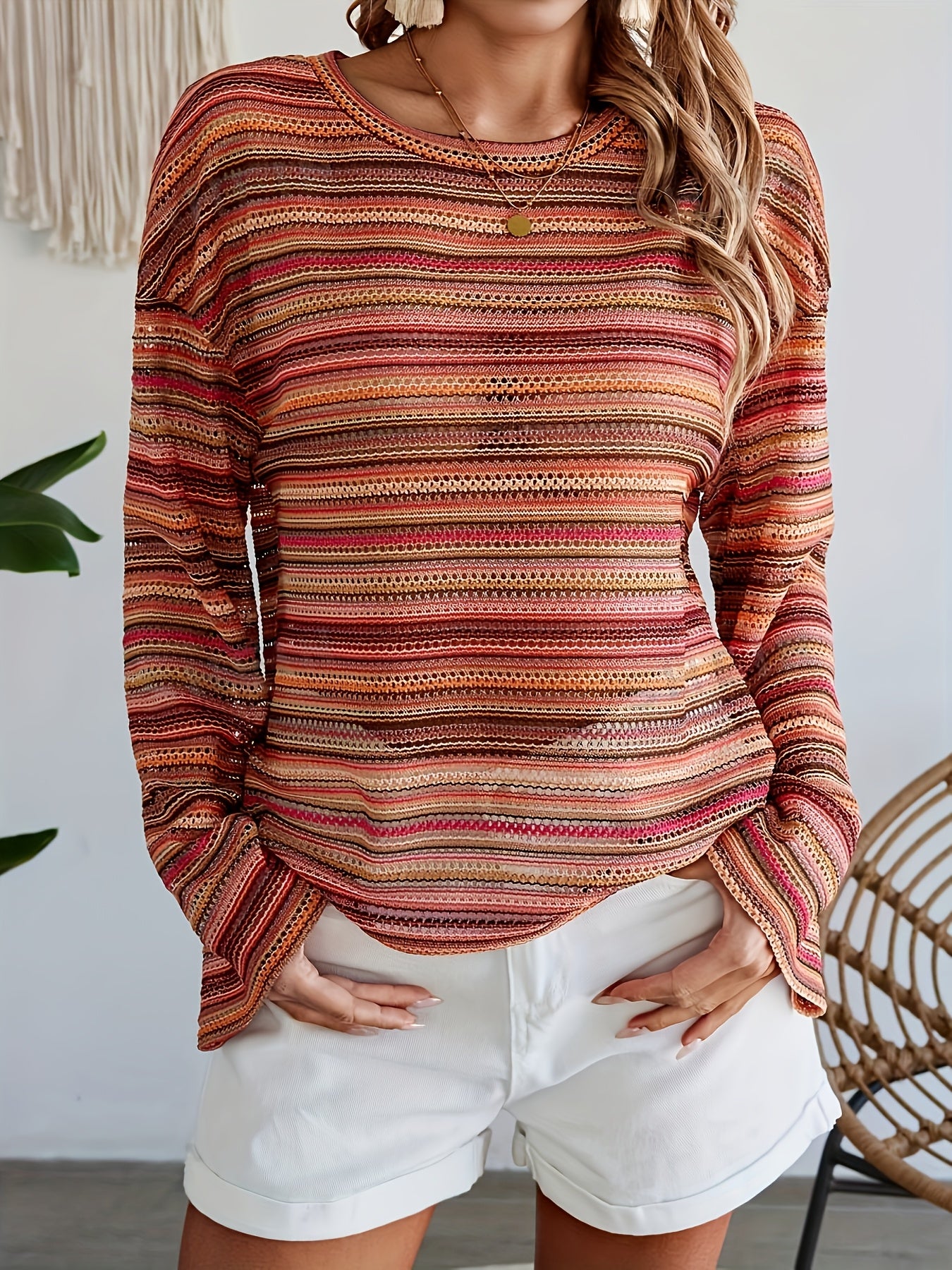 LOVA – Elegantes Langarm Streifenshirt
