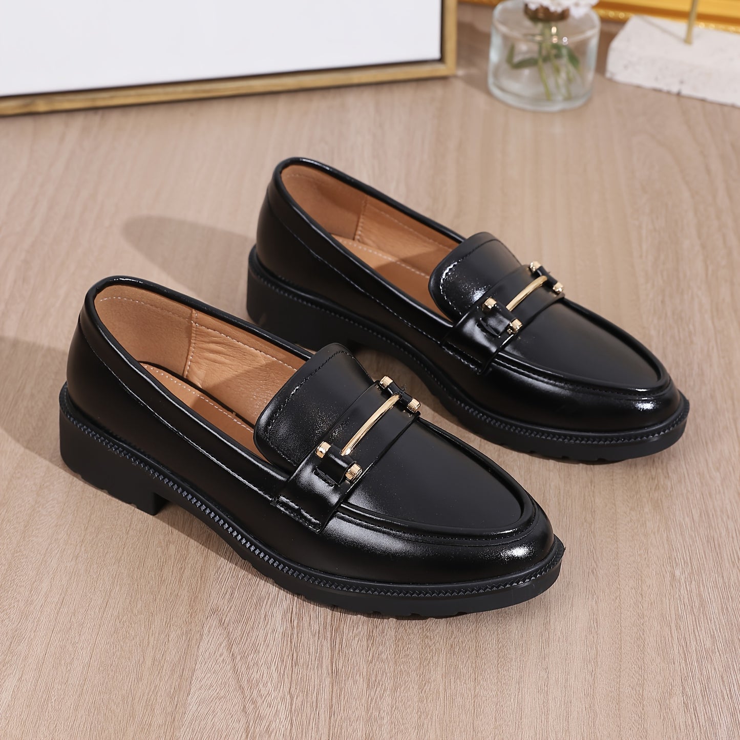 BUCKY – Damen All-Match Loafer mit Schnallendekor
