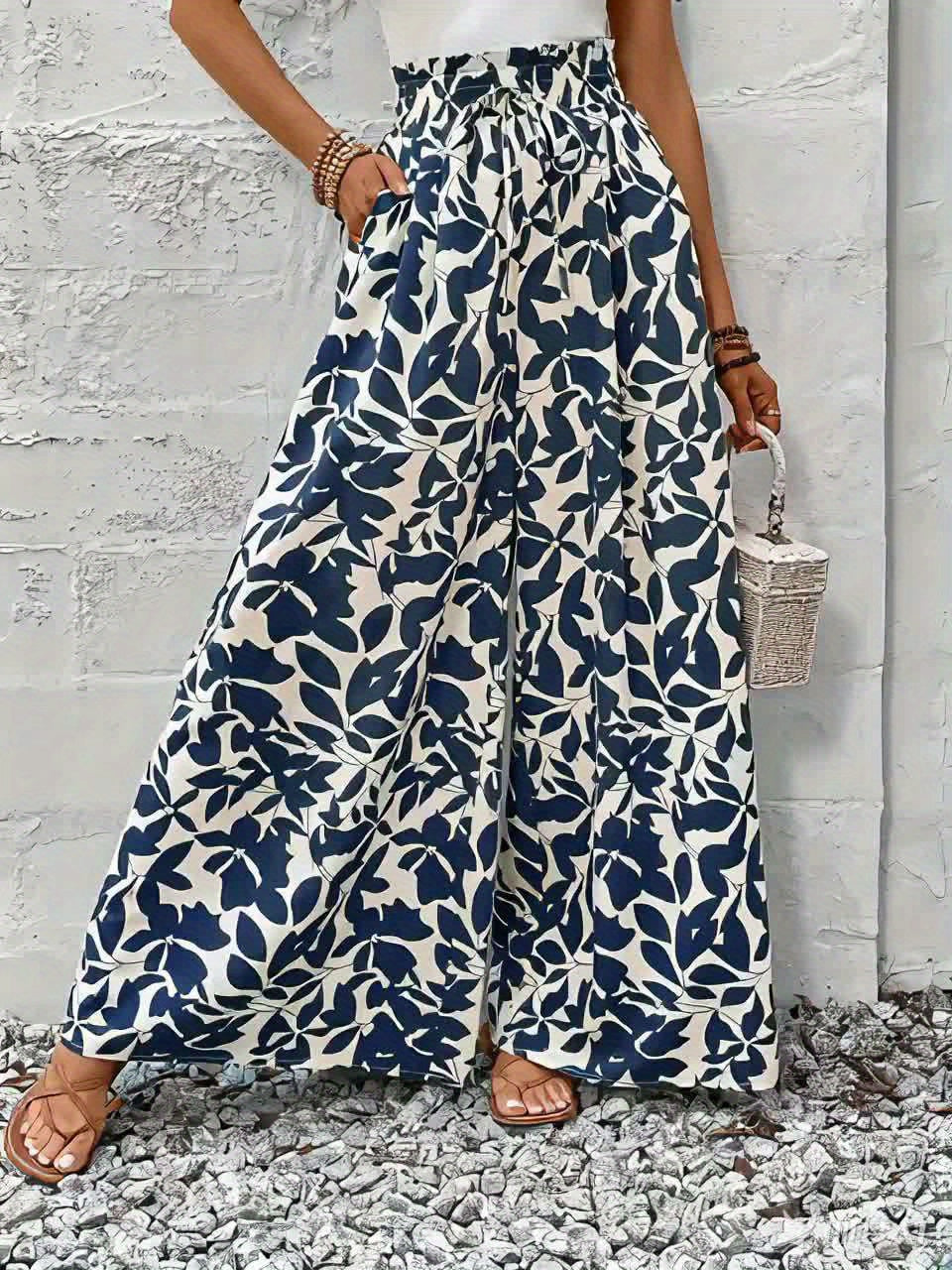 BOHO – Weitbein-Hose mit Blumenprint