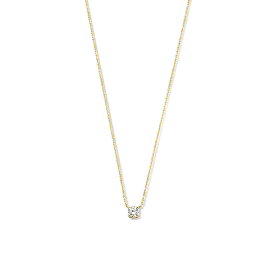 Cléa Moissanite Stein Halskette | Gold 14k