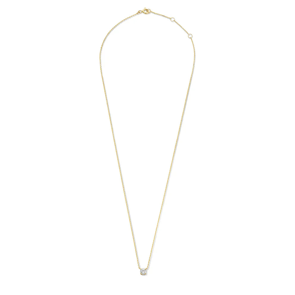 Cléa Moissanite Stein Halskette | Gold 14k