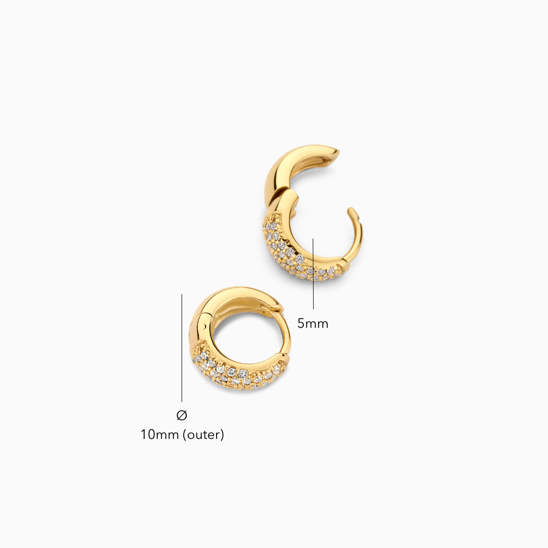 Jules Mini Hoops Ohrringe | Gold 16k