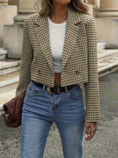 VESTA – Karo-Blazer mit Doppelknopf