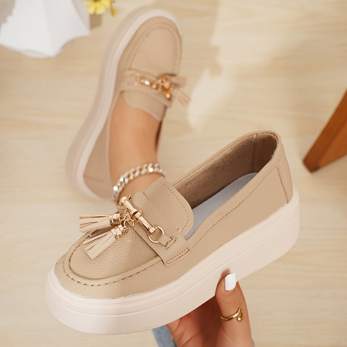 BOWLY – Slip-On Loafers mit Schleifendetail