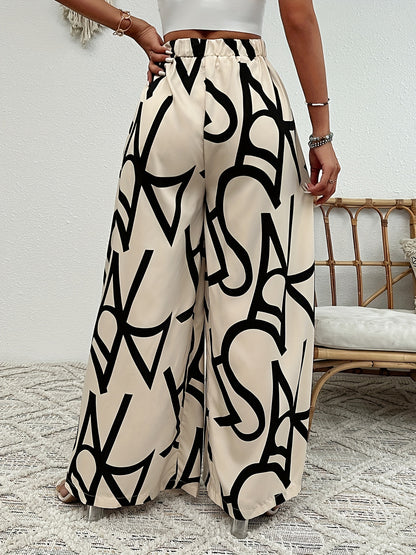 LETTA – Weite Hose mit Letter-Print