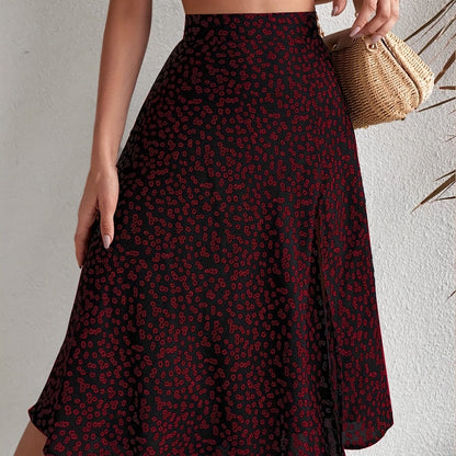 BLOOM – Boho-Chic High-Waist Midi-Rock