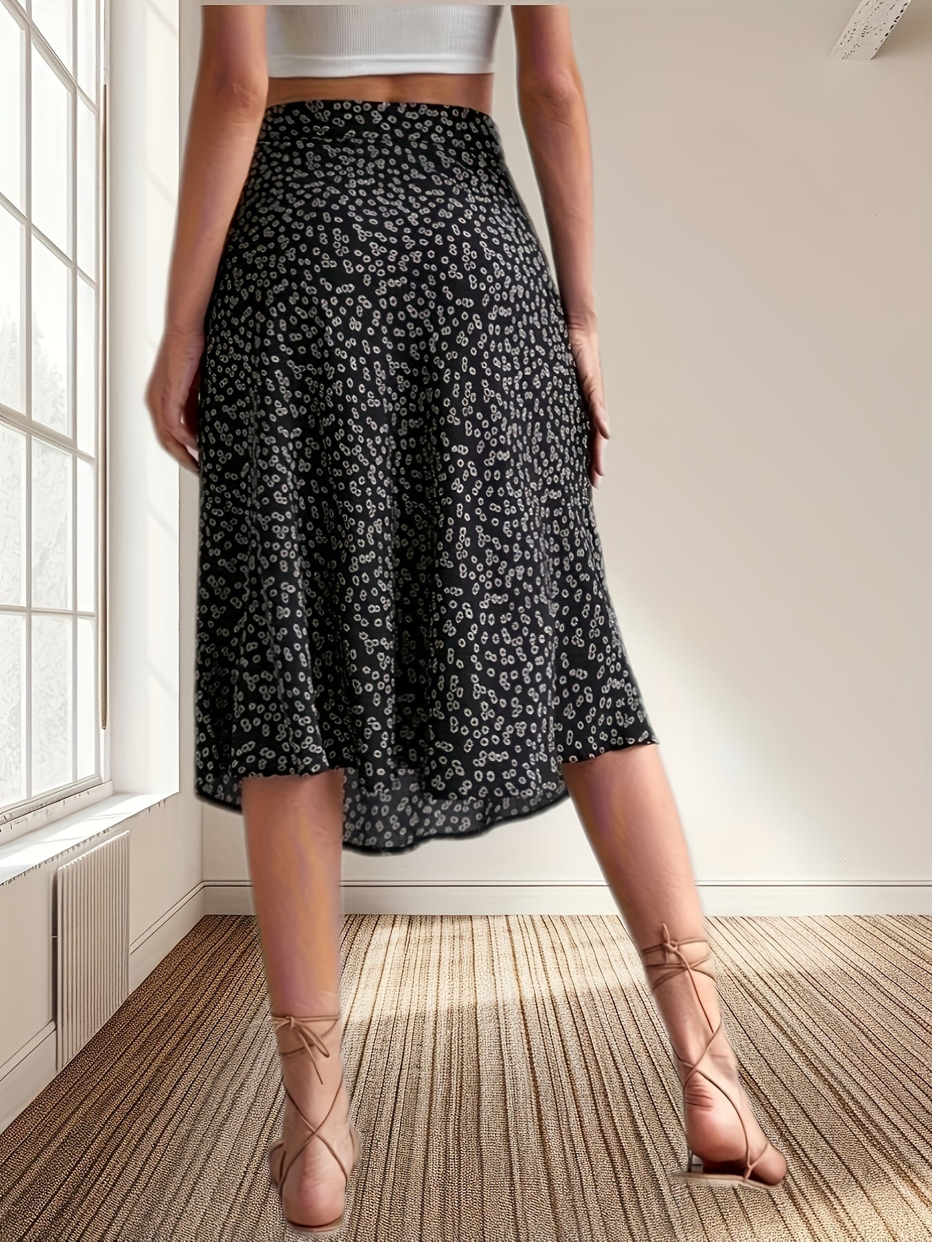 BLOOM – Boho-Chic High-Waist Midi-Rock