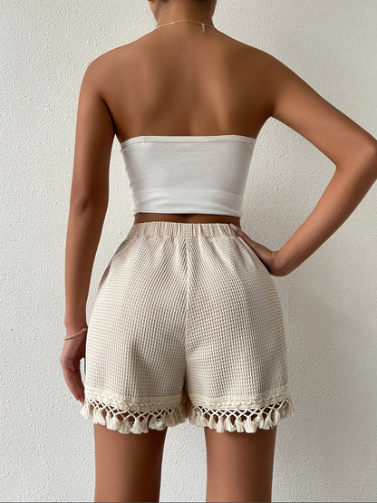 ELEGA – Damen High-Waist Falten-Shorts