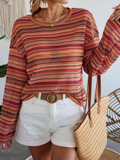 LOVA – Elegantes Langarm Streifenshirt
