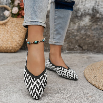 KNITZ – Flache Strick-Loafer
