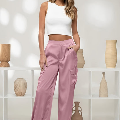 CARGA – Cargohose mit hohem Bund & weitem Bein