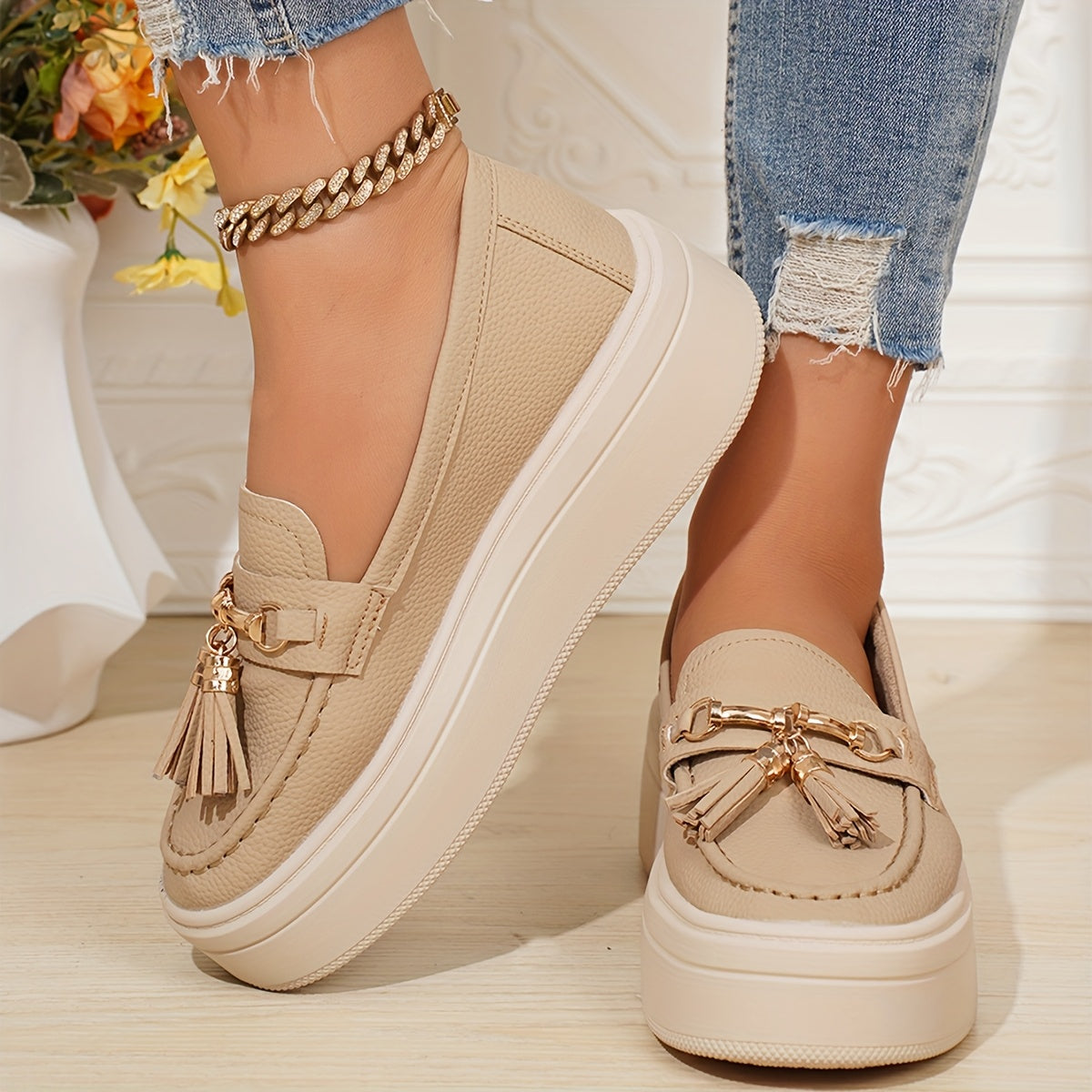 BOWLY – Slip-On Loafers mit Schleifendetail