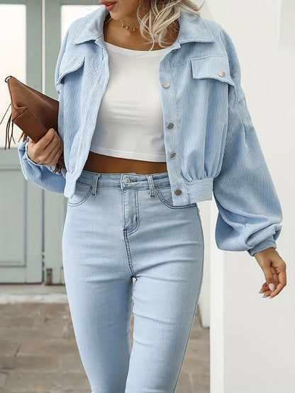 LUXXE – Damen Cord-Jacke mit Reverskragen
