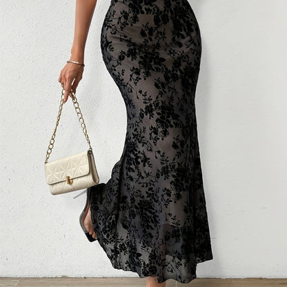 FEMME – Eleganter High-Waist-Mesh-Rock