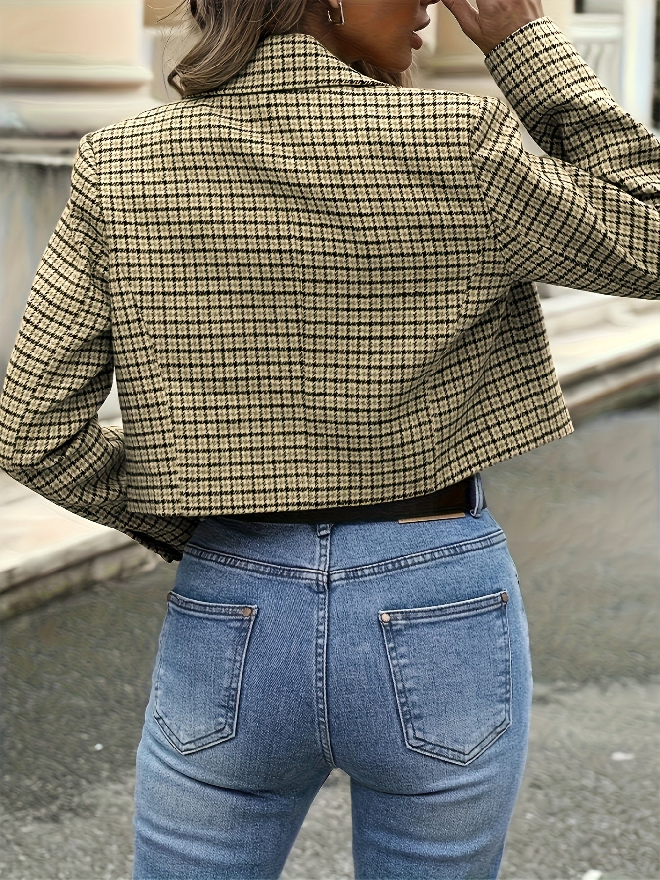 VESTA – Karo-Blazer mit Doppelknopf