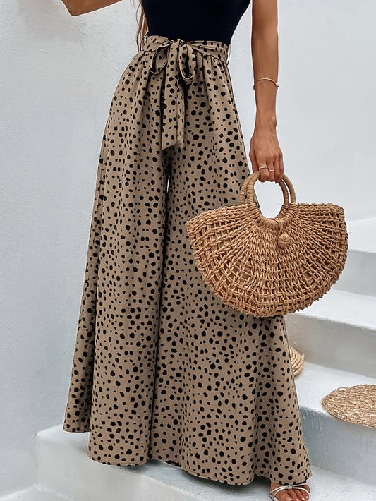 DOTTY – Punkte-Hose mit weitem Bein & Taillenband