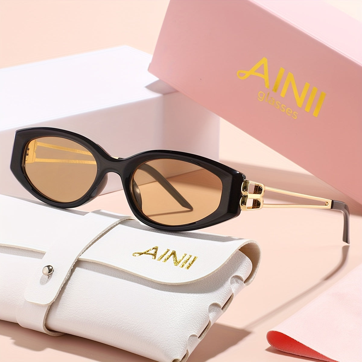 AINII - Retro Damenbrille in Diamantform