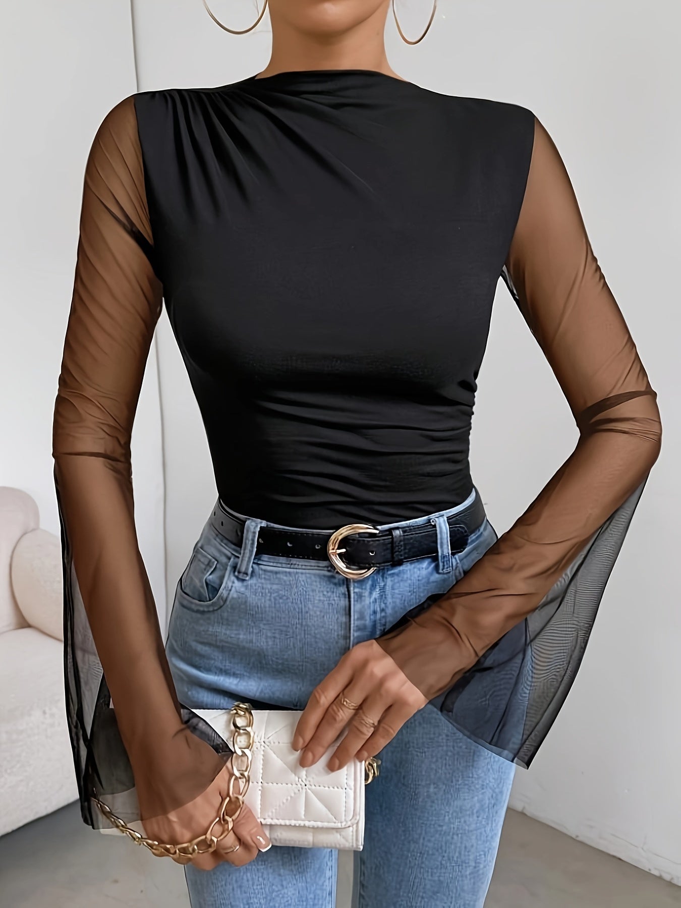 FLARE – Eleganter Crew Neck Bodysuit