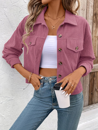 OLID – Einfarbige Button-Front Jacke