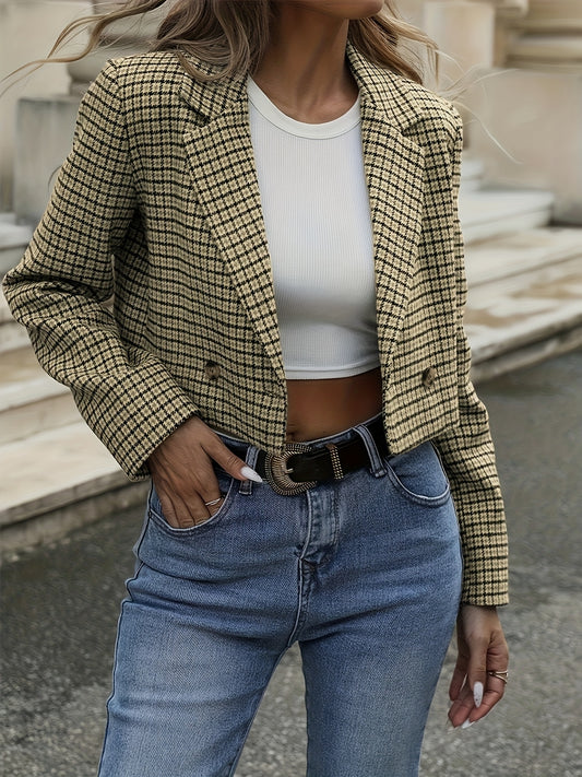 VESTA – Karo-Blazer mit Doppelknopf