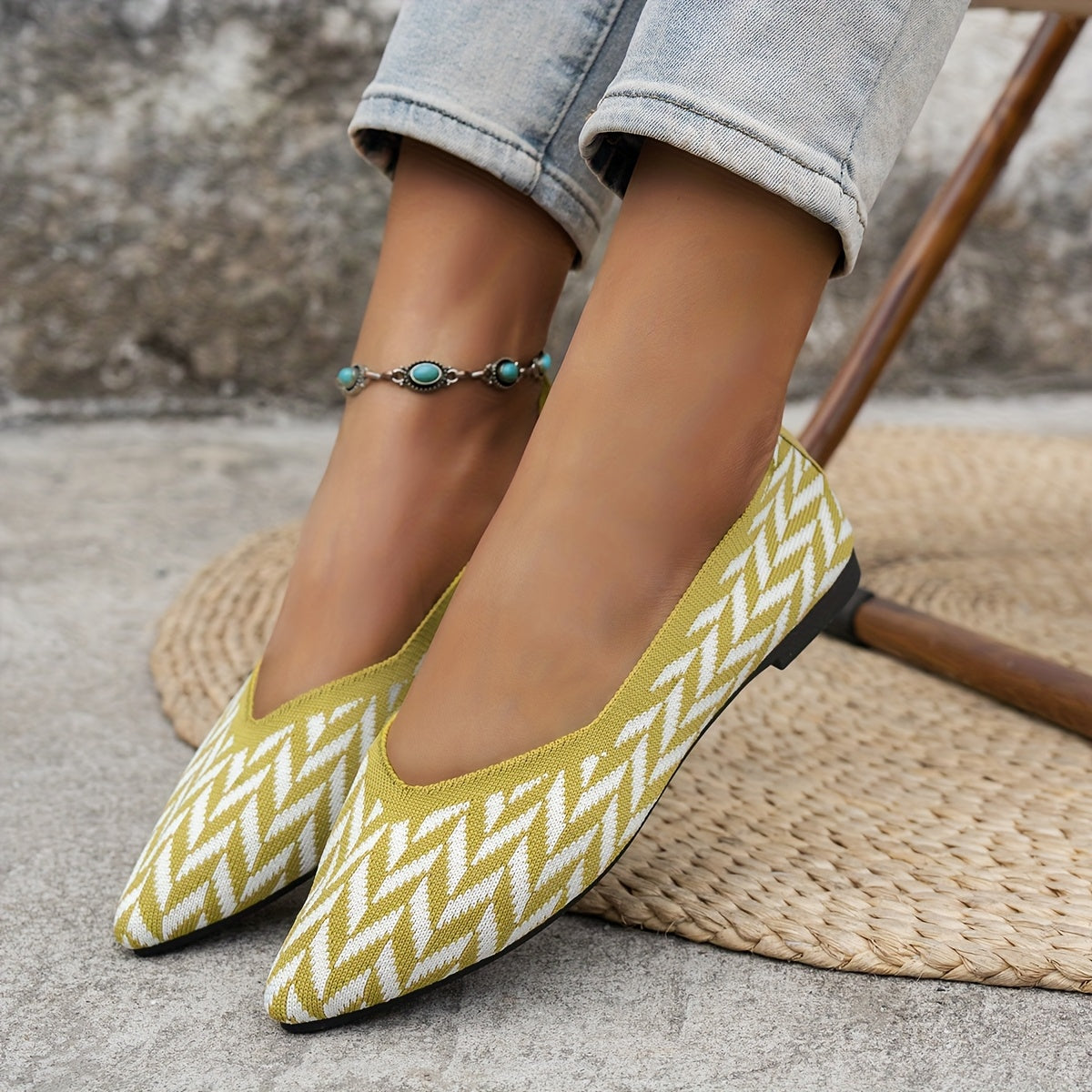 KNITZ – Flache Strick-Loafer