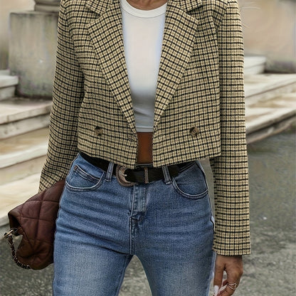 VESTA – Karo-Blazer mit Doppelknopf
