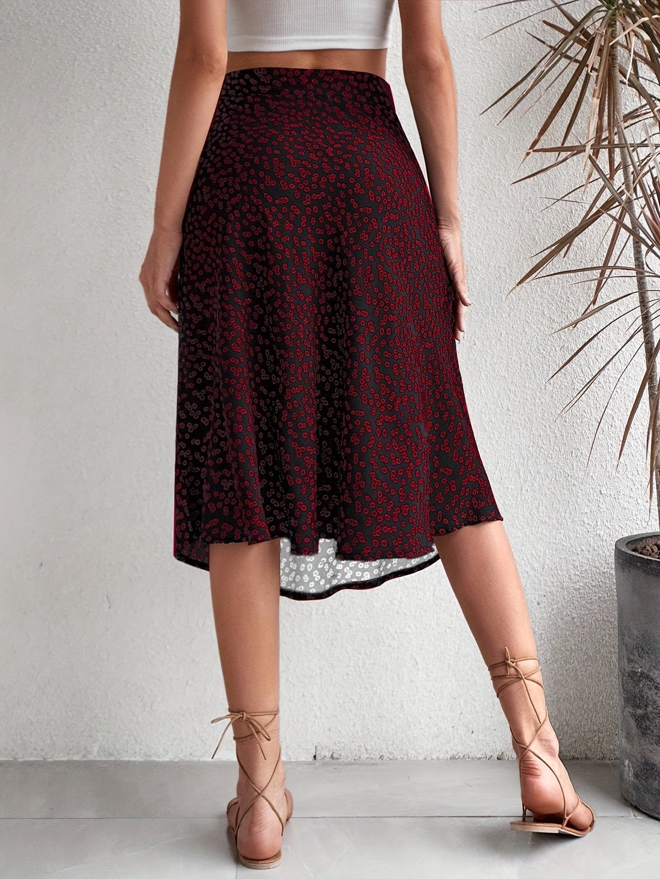 BLOOM – Boho-Chic High-Waist Midi-Rock