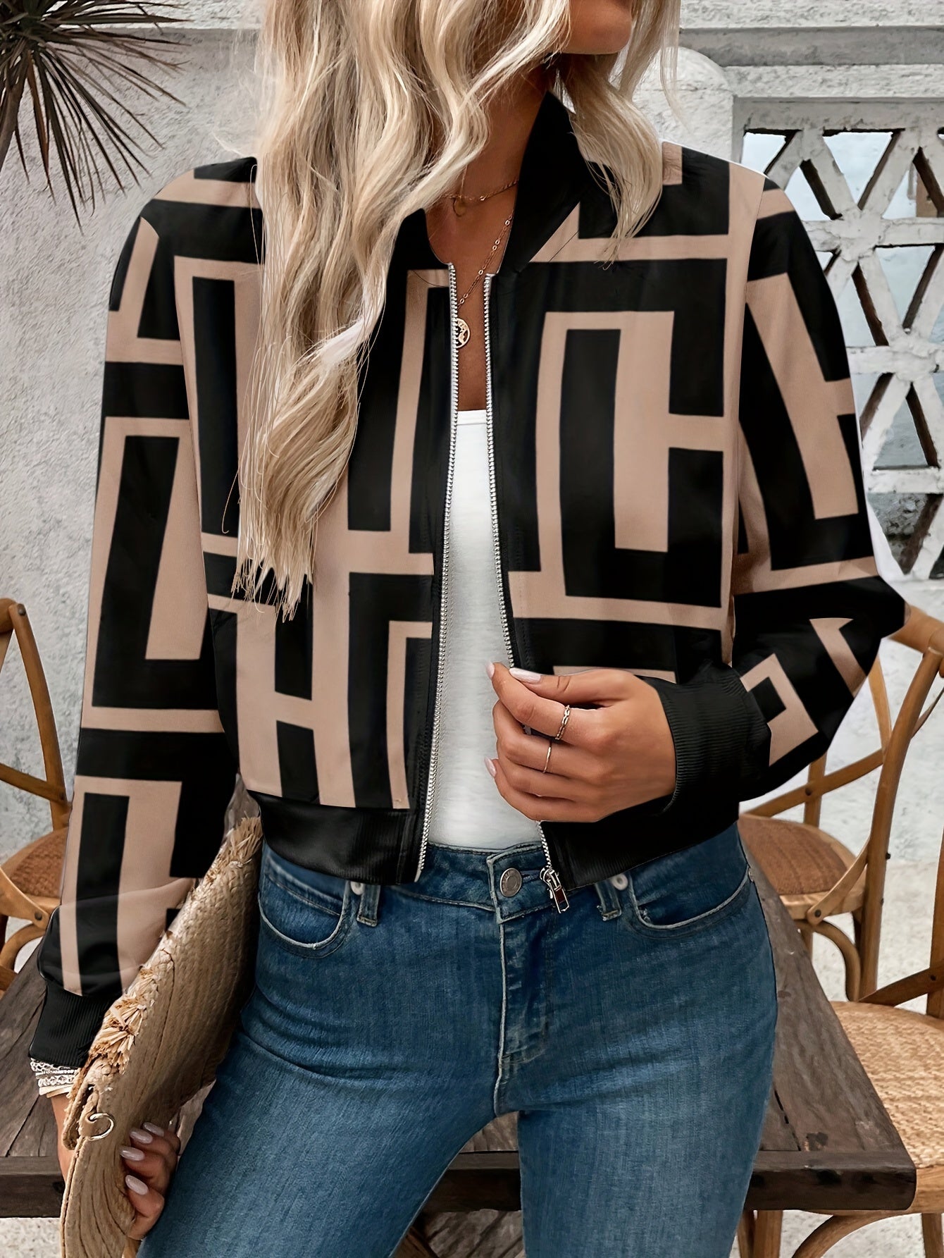URBAN – Damen Kurzjacke mit Reißverschluss