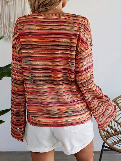 LOVA – Elegantes Langarm Streifenshirt