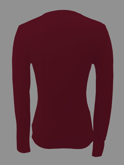 ELVA – Schlichtes Langarmshirt mit V-Ausschnitt