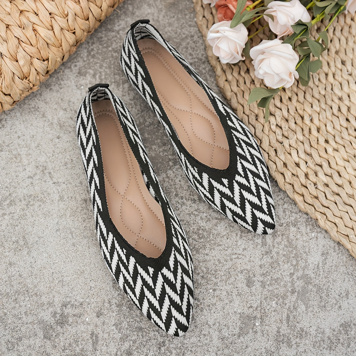 KNITZ – Flache Strick-Loafer