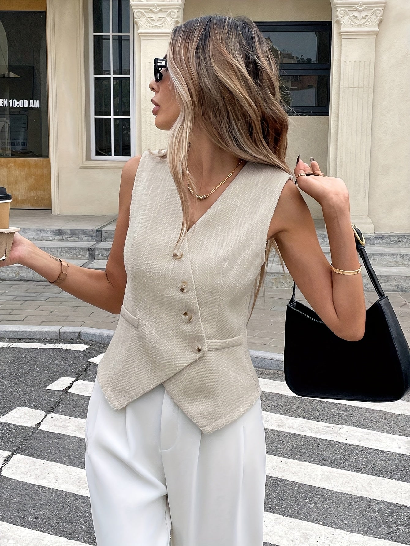 VEST – Asymmetrisches Sommer-Top mit V-Ausschnitt