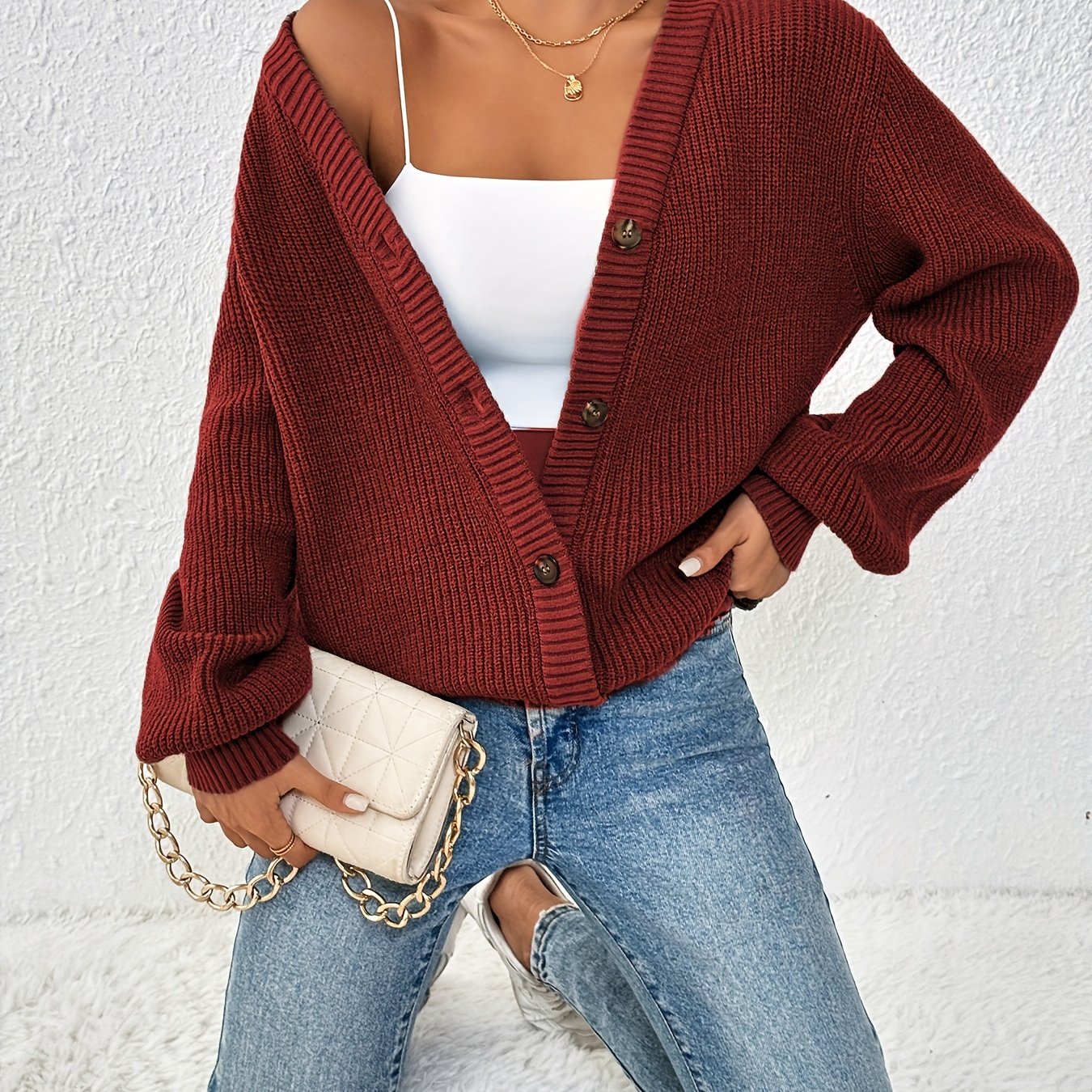 KNIT – Strickjacke mit Knopfleiste