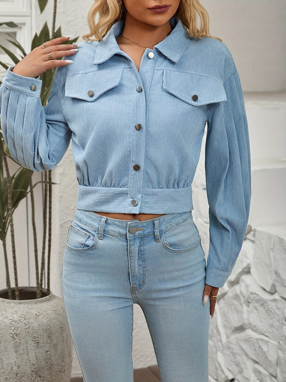 LUXXE – Damen Cord-Jacke mit Reverskragen