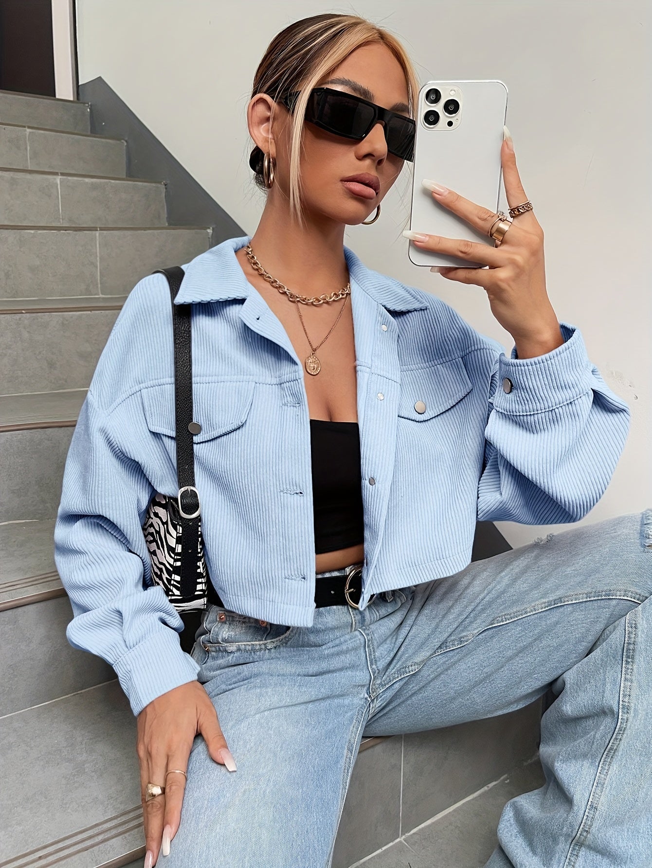 CORDY – Cordjacke mit Raglanärmeln